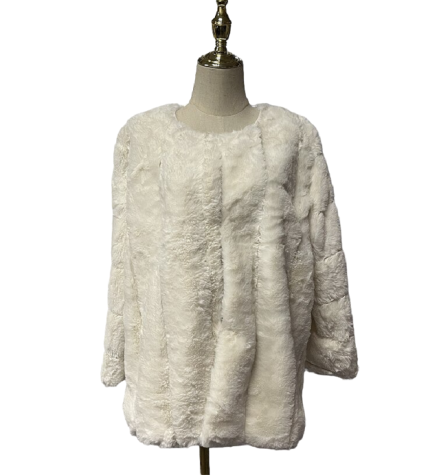 Dames bontjas P2114 wit XXL