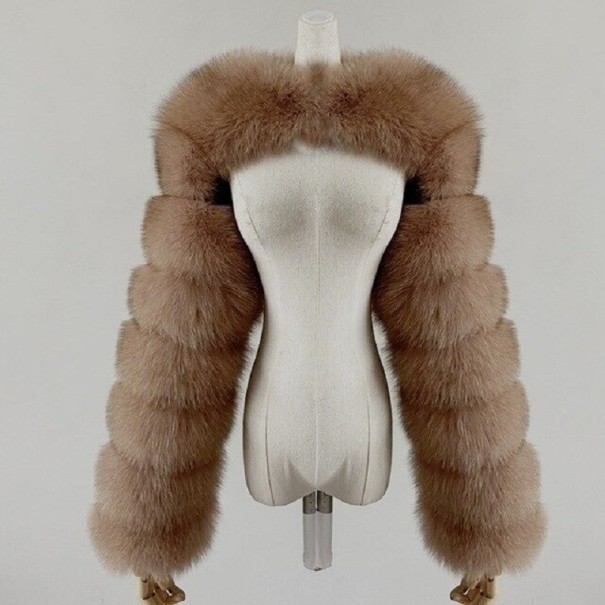 Dames bontjas P2540 bruin L