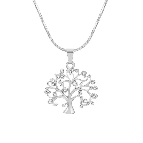 Dames boom ketting D383 zilver