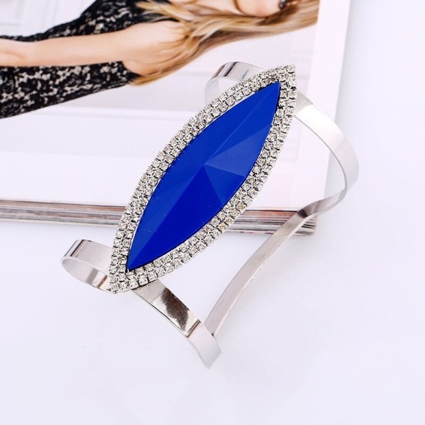 Dames brede armband H236 blauw