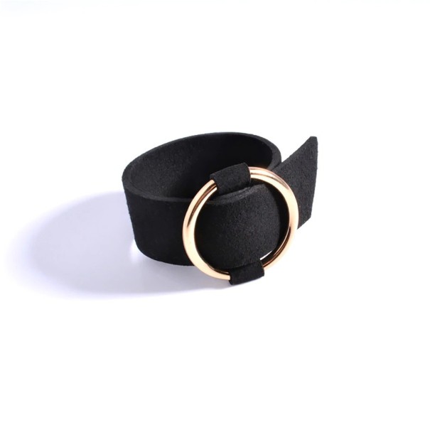 Dames brede armband H327 zilver