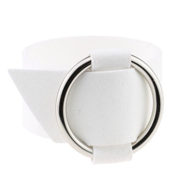 Dames brede armband H423 wit