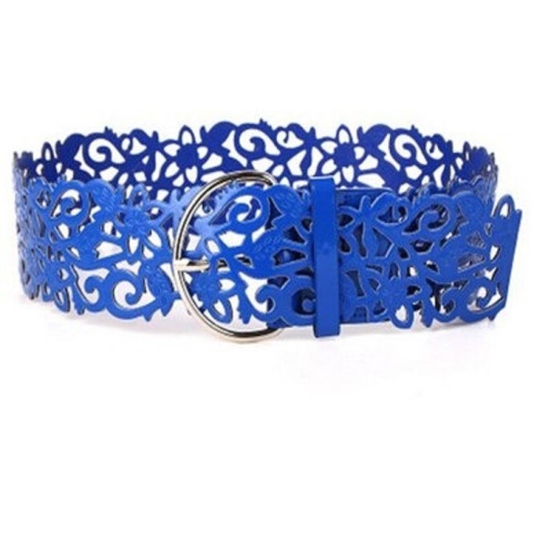 Dames brede riem L129 blauw