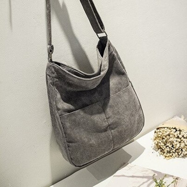 Dames canvas handtas M1050 donkergrijs