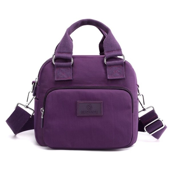 Dames canvas handtas M1110 donkerpaars