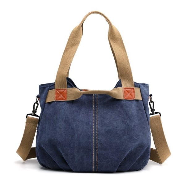 Dames canvas handtas M1347 donkerblauw