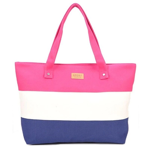 Dames canvas handtas M1679 donkerroze