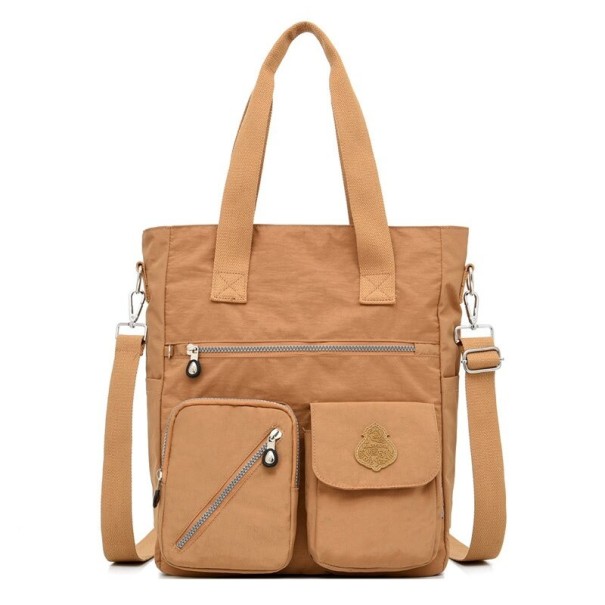Dames canvas handtas M1761 lichtbruin