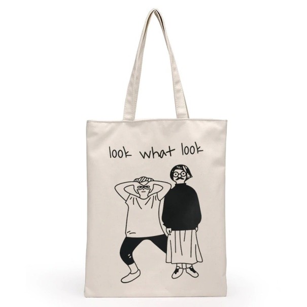 Dames canvas tas M1164 crème 2