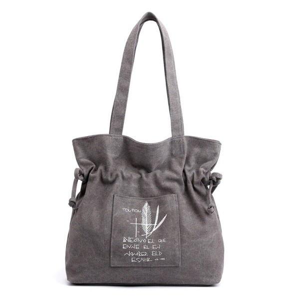 Dames canvas tas M1565 donkergrijs