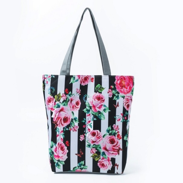 Dames canvas tas met bloemen