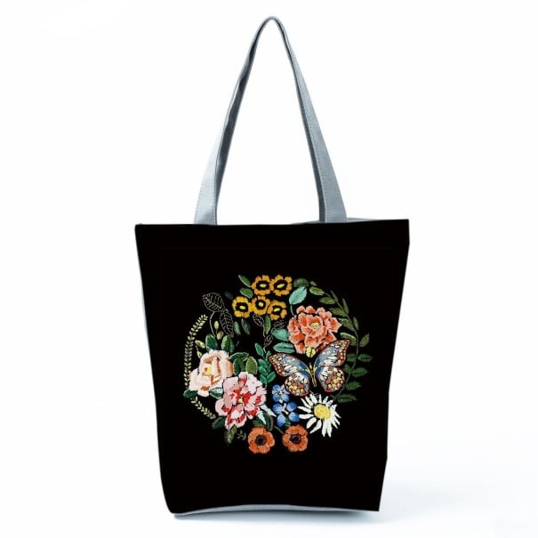 Dames canvas tas vlinder 2