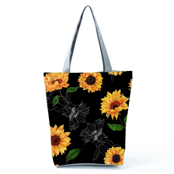 Dames canvas tas zonnebloem 3