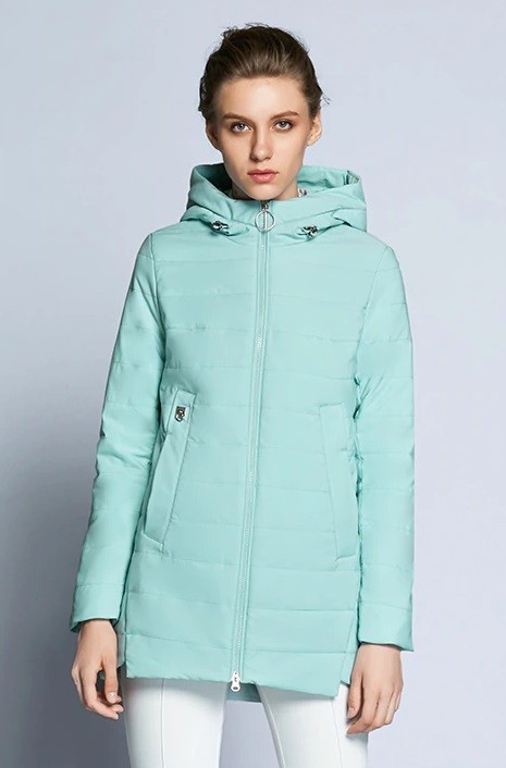 Dames capuchonjack J2317 azuurblauw XL