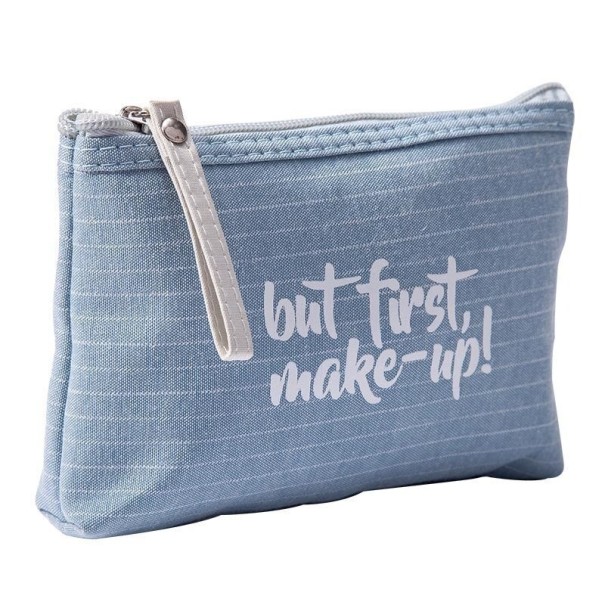 Dames cosmetische tas T611 lichtblauw