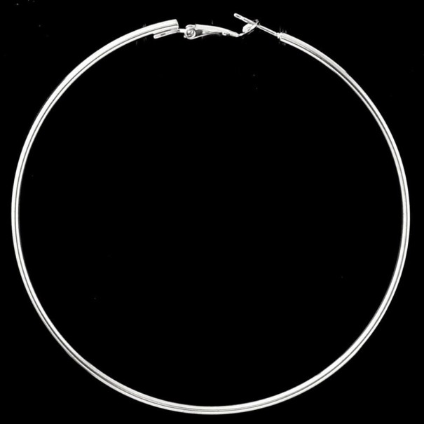Dames creolen G1035 zilver 8 cm