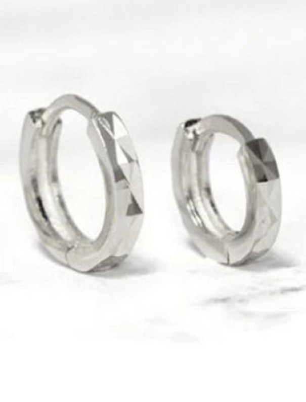 Dames creolen G317 zilver 8 mm
