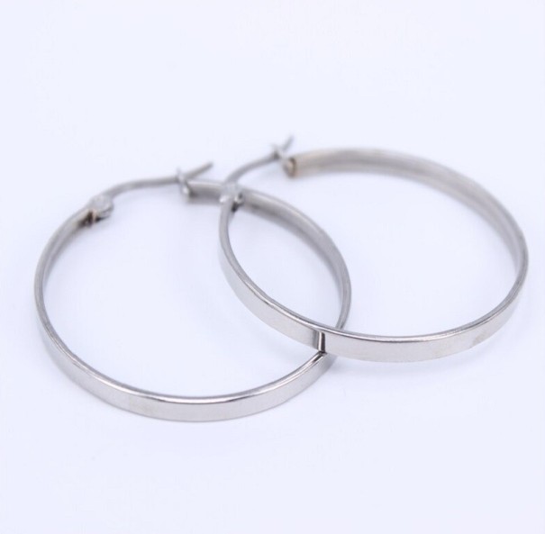 Dames creolen G871 zilver 30 mm