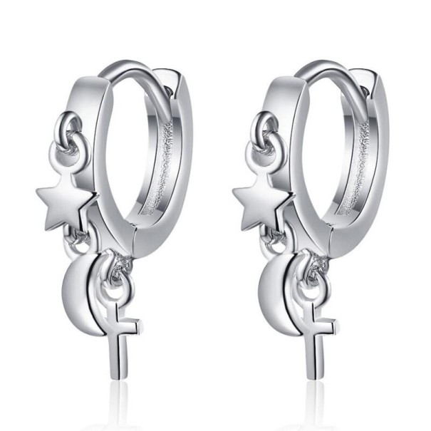 Dames creolen H716 zilver