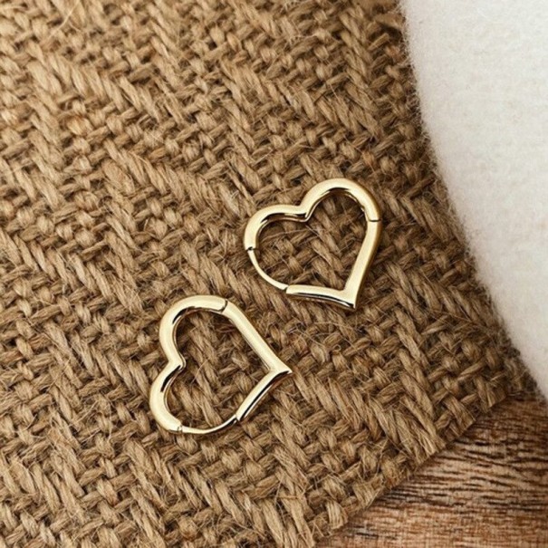 Dames creolen hart G658 goud