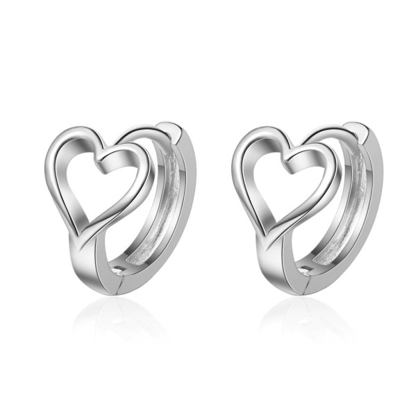 Dames creolen hart zilver