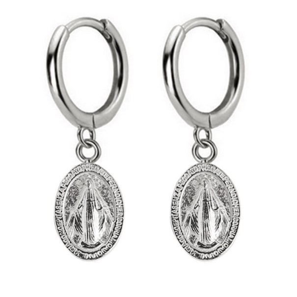 Dames creolen met hanger A1698 zilver 13