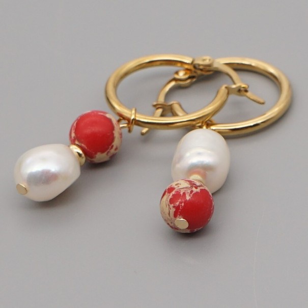Dames creolen met hanger G1391 8