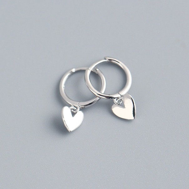 Dames creolen met hanger G259 zilver
