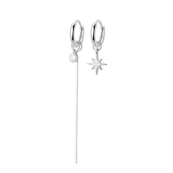 Dames creolen met hanger G541 zilver 2