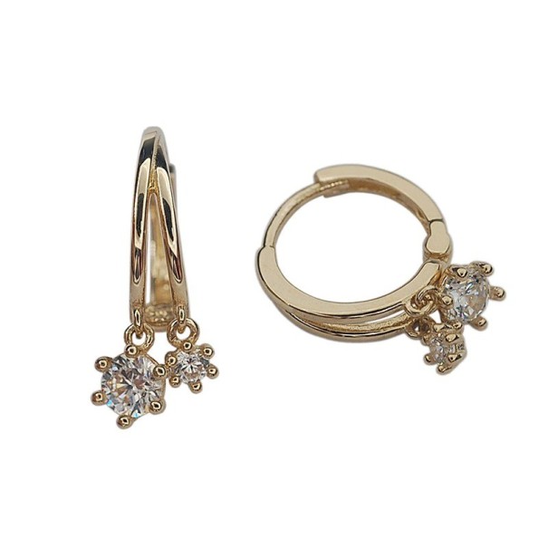 Dames creolen met hanger G916 goud