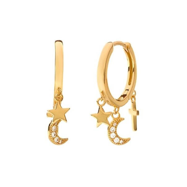 Dames creolen met hangers zilver 19