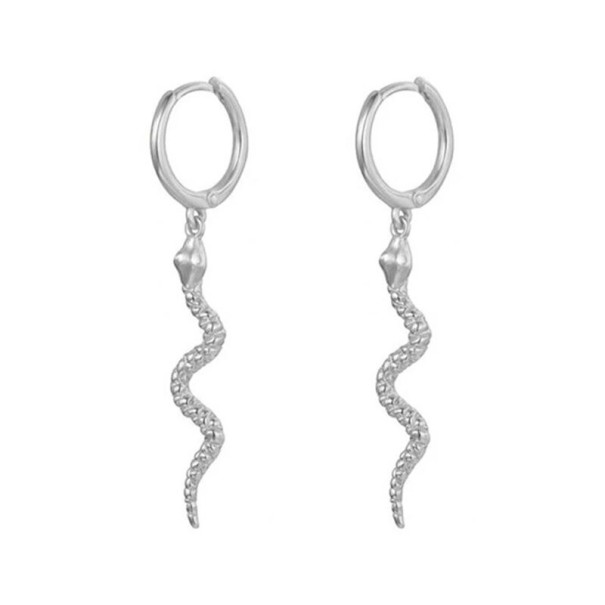 Dames creolen met hangers zilver 2