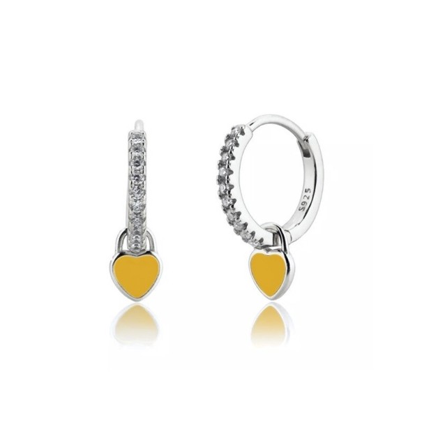 Dames creolen met hart hanger G460 9