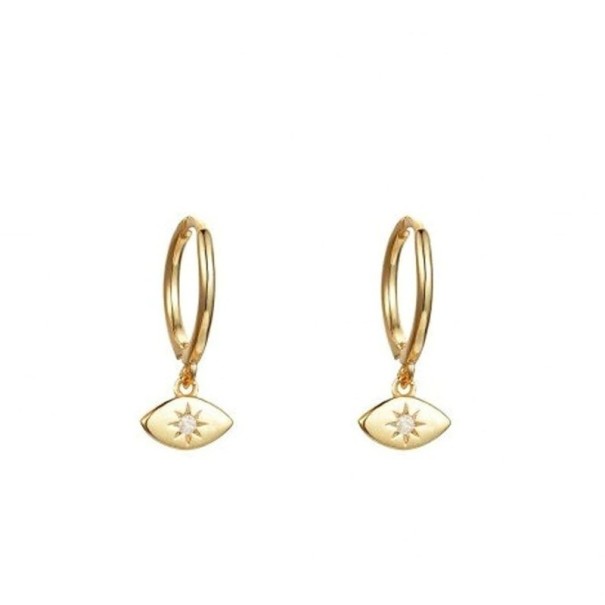 Dames creolen met oog R27 goud 2