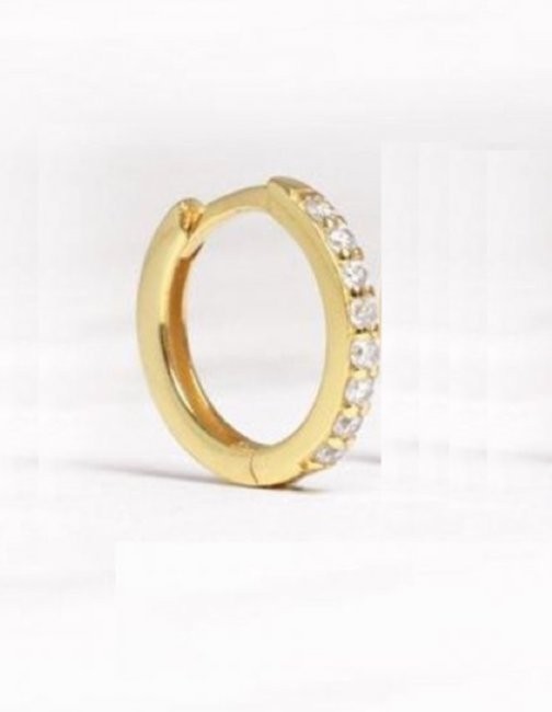 Dames creolen met steentjes 7 mm 2