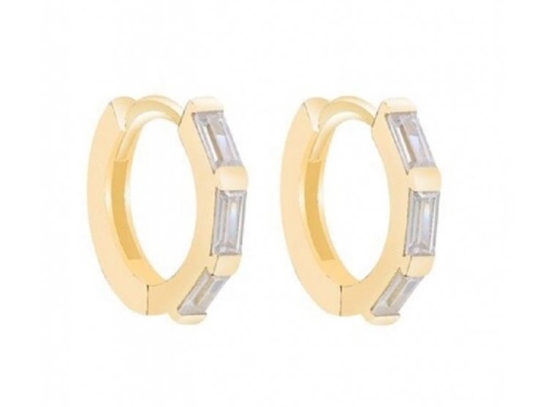 Dames creolen met stenen R25 goud 15