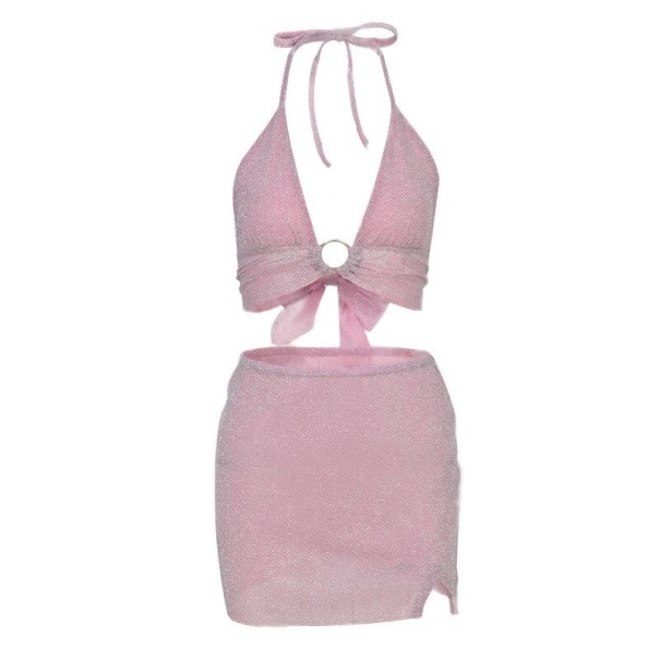 Dames crop top en rok B1055 XS