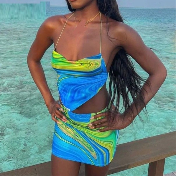 Dames crop top en rok B1074