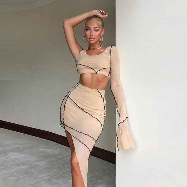 Dames crop top en rok B1127 M