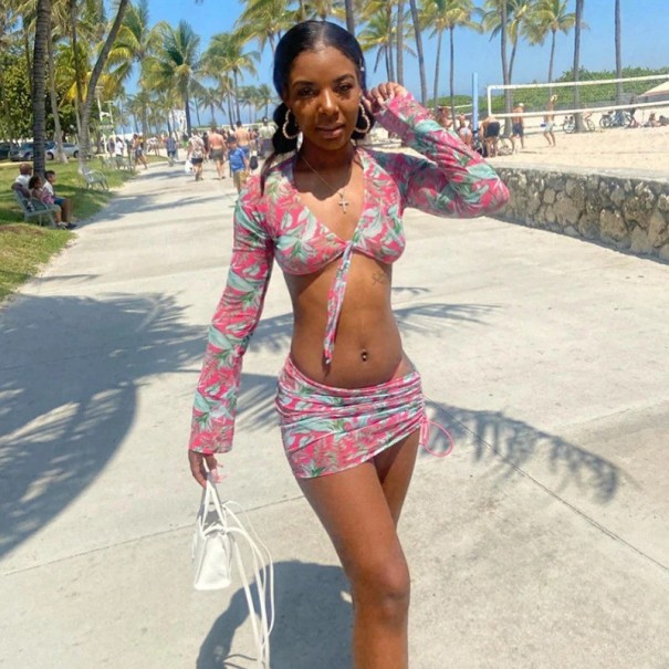 Dames crop top en rok B915 M 6