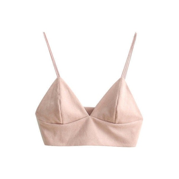 Dames crop top met hoge halslijn A1095 roze S