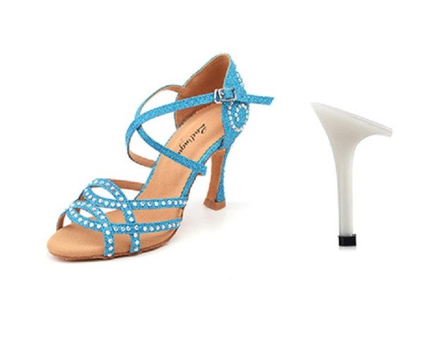 Dames dansschoenen A475 blauw 40 8,5 cm