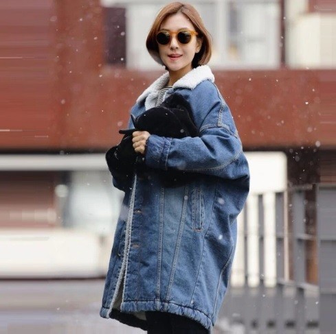 Dames denim jas J1825 blauw XL
