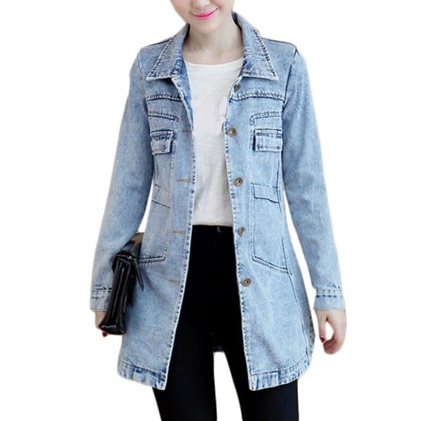Dames denim jas P1981 lichtblauw XL