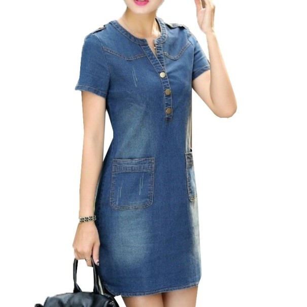 Dames denim jurk Irma blauw S