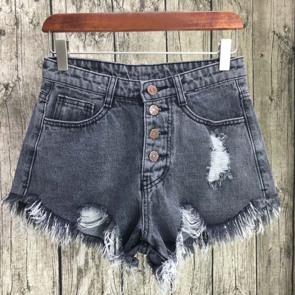 Dames denim shorts Amanda grijs M