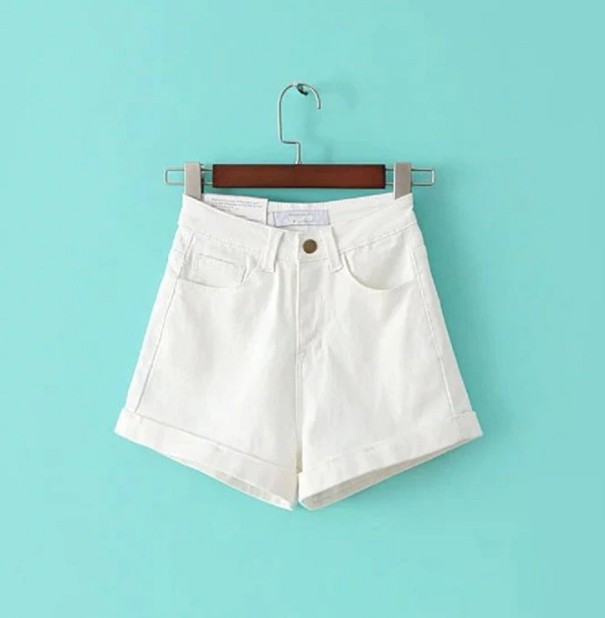 Dames denim shorts Betania wit 24