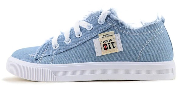Dames denim sneakers J1698 lichtblauw 38