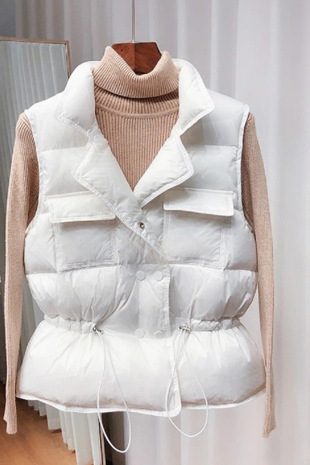 Dames donsvest wit XS