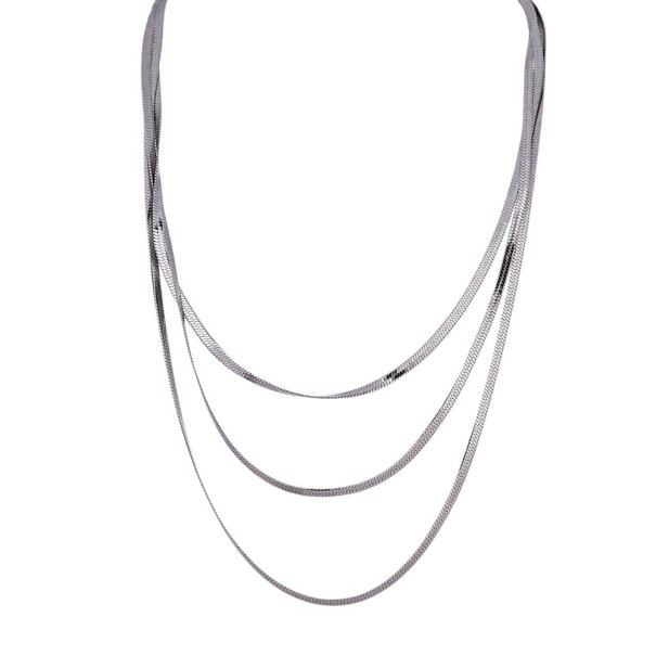 Dames drievoudige platte ketting 3